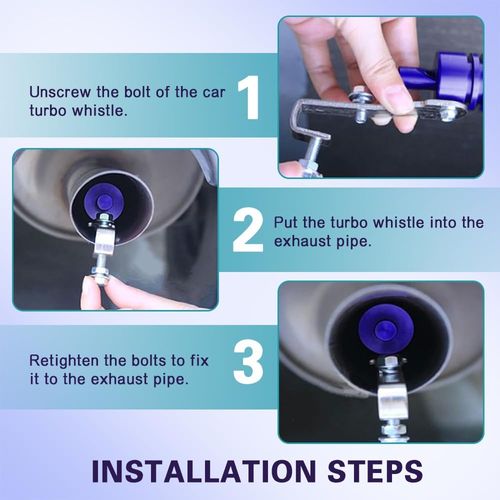 Car Turbo Whistle, Automotive Replacement Exhaust Mufflers, L Turbo Sound Exhaust Muffler Pipe Whistle Auto Roar Maker, Car Accessories Car Tail Whistle for Most Cars Displacement of 2.0-2.4