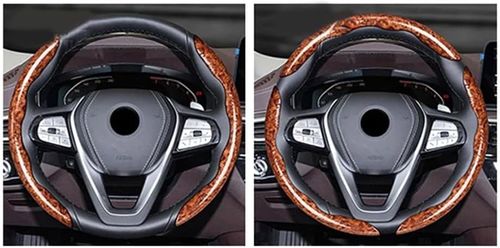 3-piece steering wheel cover set for General Motors, including wood steering wheel cover, non-slip grip cover, and other automotive interior accessories.
