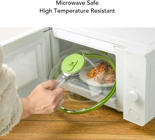 Microwave Food Cover Splatter Microwave Food Protective Cover, Sturdy PC Microwave Plate Food Cover with Water Injection Diversion Hole, High Temperature Plate Food Cover