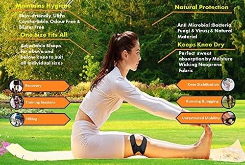 2 Pack Patella Knee Strap, Pain Relief Patellar Tendon Support, Adjustable Brace Band for Basketball, Running, Jumpers Knee, Volleyball, Tendonitis, Arthritis