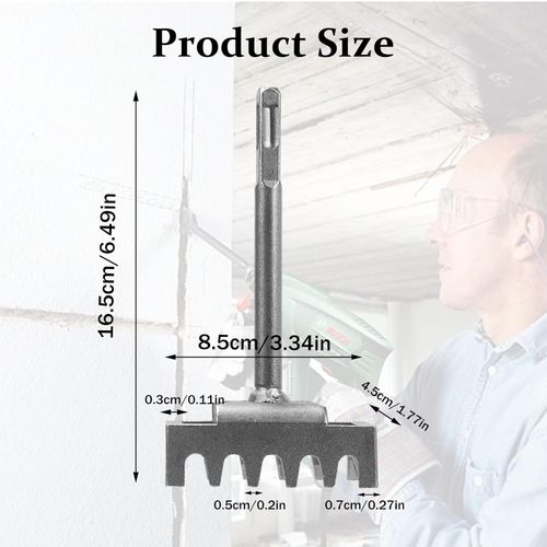 Square Hole Cutter, Stainless Steel Rectangle Slot Cutter, One Step Square Socket Punch with Reusable, Professional Socket Slot Cutter Carving Fast Hole Puncher for Wall Concrete (1 pcs)