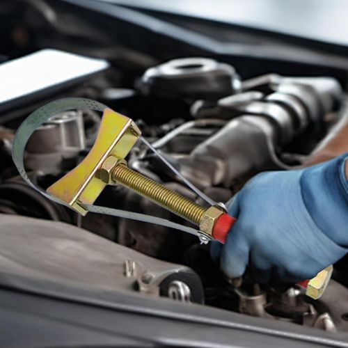 Oil Filter Removal Tool , Repair Equipment for Motorcycle ,Car Auto Oil Filter Removal Tool Adjustable Strap Wrench Repair Accessories
