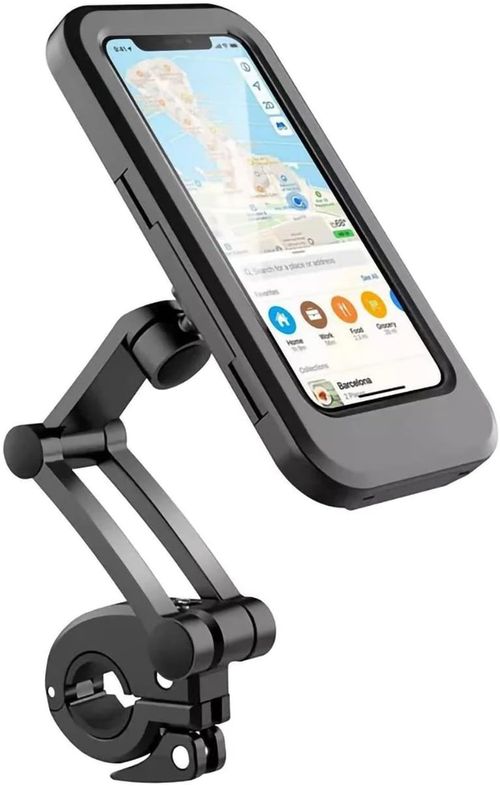 Generic Waterproof Bike Phone Mount for 4-6.7 Inch Smartphones, Black