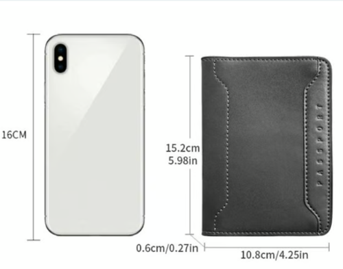 Cowhide multifunctional wallet passport bag travel ticket storage passport holder