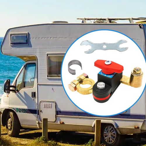 Universal Dual-Rotary Battery Disconnect Switch (Positive & Negative Terminals) | 12-48V Power Cut-off Switch | Quick Power Disconnector | Suitable for Boats, Homes, Electrical Equipment, Vehicles, RVs, and Power Outlets