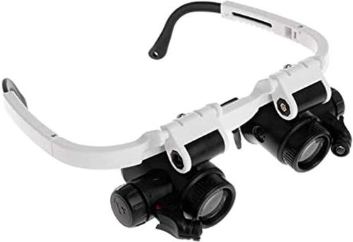 Headband Magnifier, Handheld Digital Magnifier, Head-Mounted Magnifying Glass, Headband Magnifier with LED Light Head Mounted Magnifying Glasses 8X 15X 23X Hobbies,Reading,Jewelry Loupe,Crafts,Watch