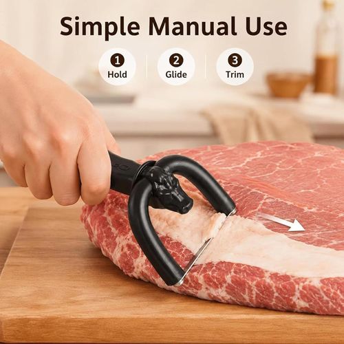 Stainless Steel Meat Fats Remover Tool,Handheld Fat Trimmer For Beef and Pork