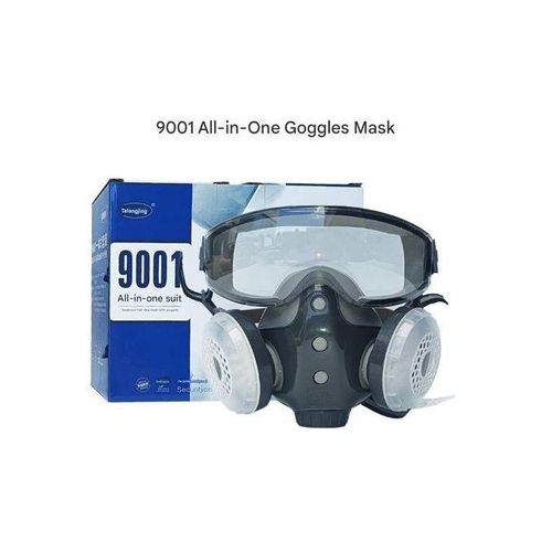 Full Face Respirator Mask, Wide View Lens for Painting, Welding, Chemical Splash Protection, Woodworking, Grinding, Industrial Safety Shield with Anti-Fog, Lightweight Design