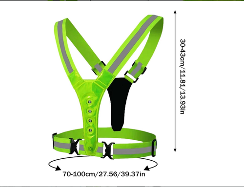 Running Light Vest,LED Sports Vest for Men Women - Rechargeable Reflective Safety Gear, High Visibility Soufly for Night Running Cycling Walking