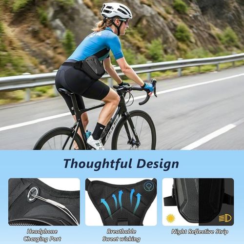 Motorcycle Waist Bag, Leg Bag, Tactical Thigh Bag for Bike Fanny Pack, Adjustable Sports Leg Bag, Travel Backpack with Compartments for Phone, Wallet and Keys, Unisex Multifunctional Fanny Pack