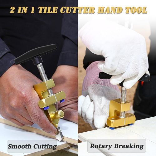 Handheld glass cutting tool, 2-in-1 manual glass and tile cutter tool set