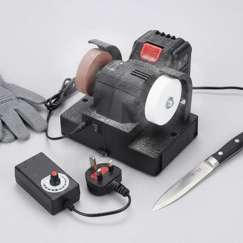 Small Benchtop Bench Sturdy Double Wheel Polishing Machine Multi-Functional Small Desktop for DIY Enthusiasts, Workshop, Garage