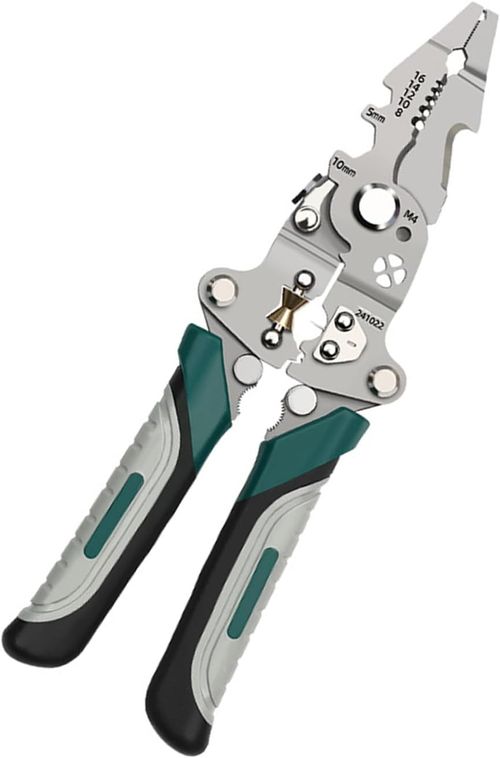 Multifunction Wire Strippers Crimper and Cutter Folding Tool Compact Electrical Tool Ideal for Electrical Cable Projects