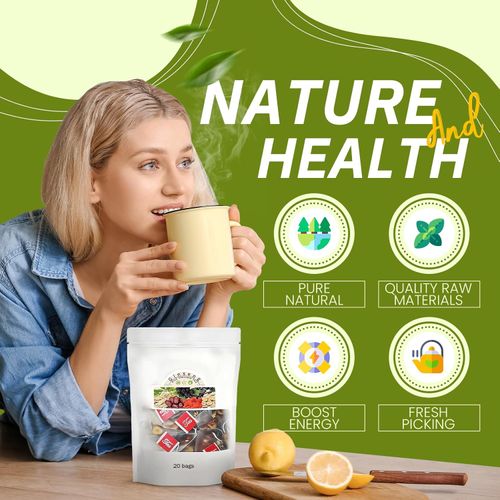 Ginseng Five Treasure Tea, Kidney Tea Formula Ginseng Five Treasure Tea, Oriental Tonic Tea, Essential Health Tea for Staying Up Late