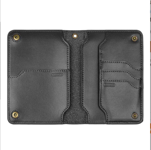 Cowhide multifunctional wallet passport bag travel ticket storage passport holder