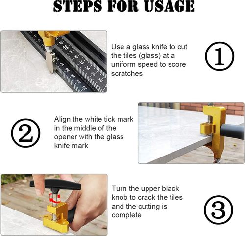 Handheld glass cutting tool, 2-in-1 manual glass and tile cutter tool set