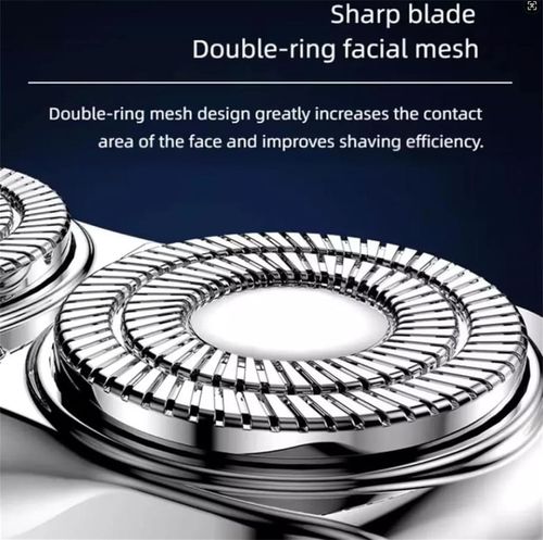 Portable Rotating Twin Ring Electric Shaver, Mini Dual Head Electric Shaver, Washable Dual Head Shaver, Portable Shaver for Home and Travel (Orange)