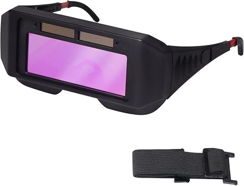 Automatic dimming solar-powered protective LCD safety welding goggles with adjustable shading, dual-sensor welding goggles, suitable for TIG, MIG, MMA and plasma welding.