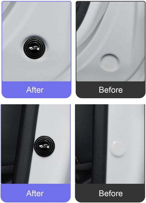 12 Pieces Car Door Shock Absorber, Car Silicone Shock Absorber Gasket, Car Door Anti Shock Silicone Pad, Adhesive Car Door Protection Sticker, Automobile Door Parts