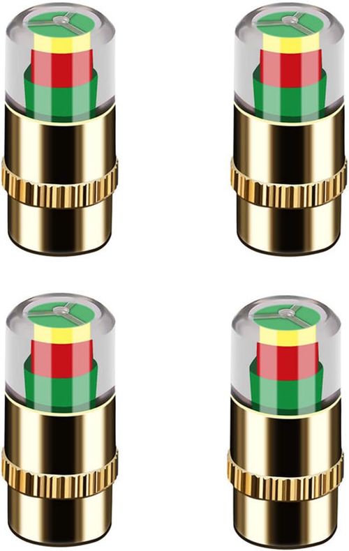 ANKI HAPPIGO 4Pcs Car Tire Pressure Monitor Valve Stem Caps Sensor Indicator 3 Color Eye Alert