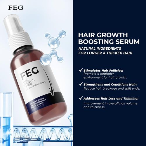 2 pieces of FEG Plus Organic Anti-Hair Loss Treatment Oil Spray for Thick Long Hair