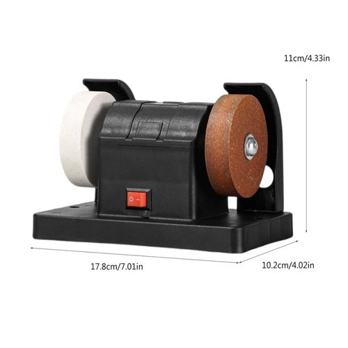 Small Benchtop Bench Sturdy Double Wheel Polishing Machine Multi-Functional Small Desktop for DIY Enthusiasts, Workshop, Garage