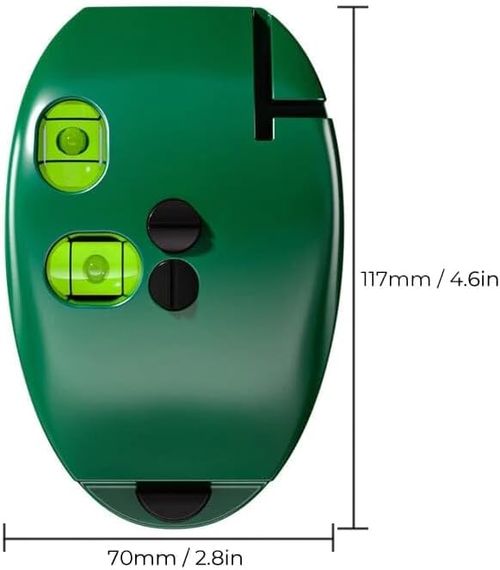 Electronic 90 Degree Laser Scale - 2025 Lazer Level, Green Self Leveling Cross Line Laser Level with Horizontal and Vertical Lines, Protable Mouse Shape for Construction, Tile. (1 Set)