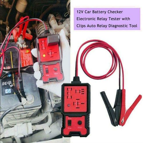 Electronic Relay Tester 12V Car Battery Checker with Clips Auto Relay Diagnostic Tool