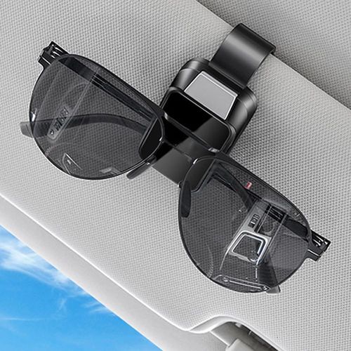Sunglasses Holder for Car,Multifunctional Car Glasses Holder Fashion Car Accessories Interior, Black
