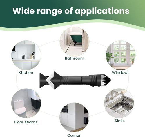 Caulking Tool Caulk Remover Grout Removal Tool Caulk Tool with 3 Glass Glue Corner scrapers - Caulk Remover Tool 3 in 1 caulking Finishing Tools Caulk Tool