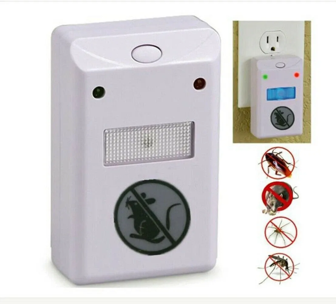 Electronic Ultrasonic Pest Control Repelling Aid Tool Repeller Spiders Rats Mice