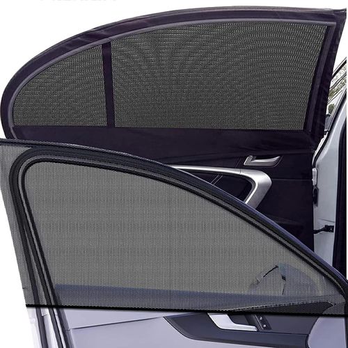 4-Piece Car Sunshade Set: Universal Mesh Screens for Side Windows—Anti-Mosquito, Insect-Repellent, Sun-Blocking, Heat-Insulating, Dust-Proof, and Privacy-Enhancing Shades