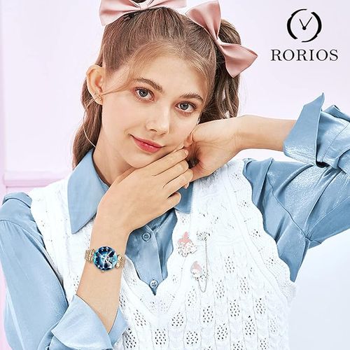 Women's Watches Waterproof Quartz Analogue Watches with Rose Gold Stainless Steel Bracelet Fashion Watch for Ladies Girls
