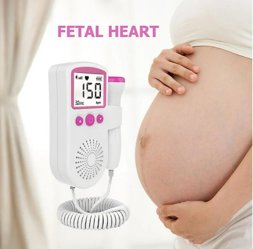 Portable Fetal Doppler Accessory Kit, Home Doppler Baby Fetal Heartbeat Monitor Pregnancy Fetal Doppler Prenatal Baby Heart Rate Monitor LCD Display