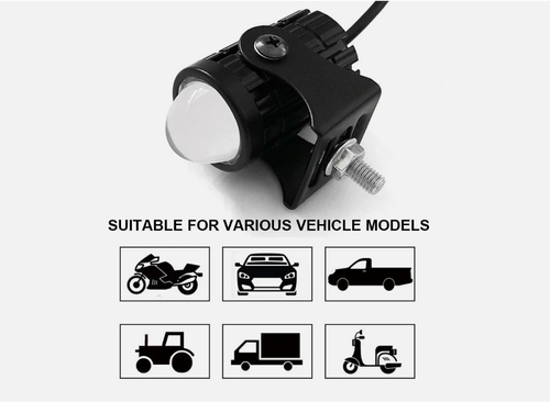 Gonetre 2Pcs Motorcycle LED Spotlight Yellow White High Low Beam Spot Lamp 8 to 80V
