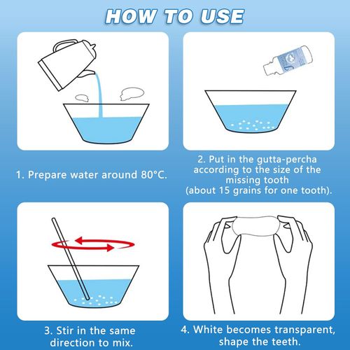 Moldable False Teeth Tooth Repair Granules, Teeth Repair Kit, DIY Temporary Tooth Repair Beads, for Temporary Fixing The Missing and Broken Tooth Replacements