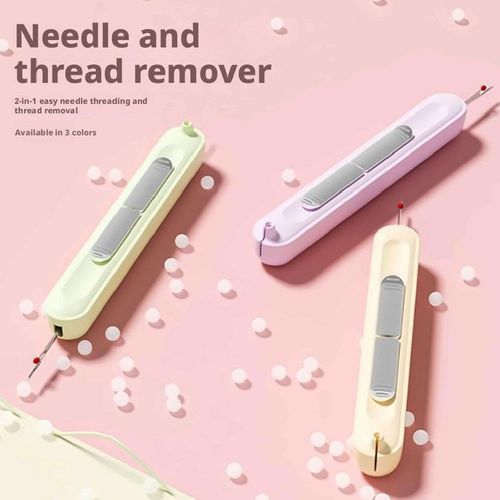 2  pieces of  Chicliify Needle Threader, Chicliify 2-in-1 Needle Threader and Seam Ripper Tool, Insert Needle Threader, Needle Threader and Seam Ripper