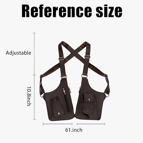 2025 New Double Shoulder Armpit Anti Theft Bag,Armpit bag for men,Multi-pocket Outdoor Tactical Chest Bag
