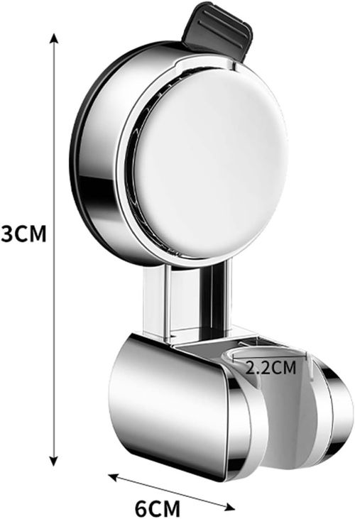 Shower Head Holder,Shower Holder Wall Mount Shower Bracket,Shower Head Holder Suction Cup Type Handheld Shower Head Holder Adjustable Angle Shower Wand Holder Removable Movable Shower Hose Holder Roun
