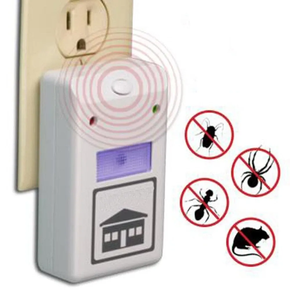 Electronic Ultrasonic Pest Control Repelling Aid Tool Repeller Spiders Rats Mice