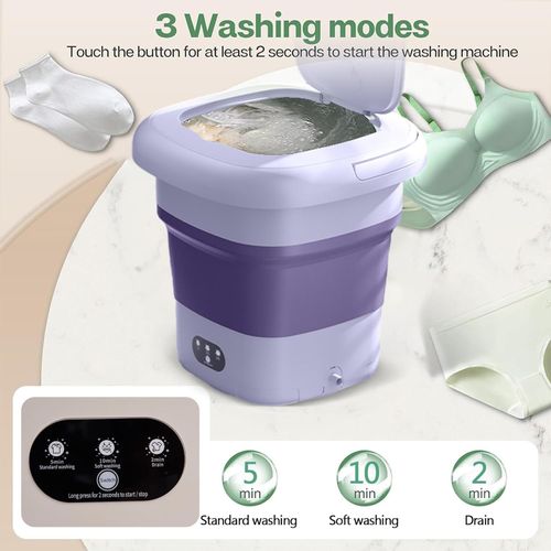 Compact Washer ,9L Mini Washer , Personal Compact Washer Ultrasonic Turbo Washer with Travel Dehydration Function