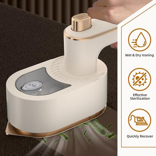 M-MAX Mini Travel Steam Iron for Clothes with Dual Voltage, Portable Lightweight Handheld Steamer, Quick Heat Up, Non-Stick Soleplate, Ideal for Home, Dorm and Sewing