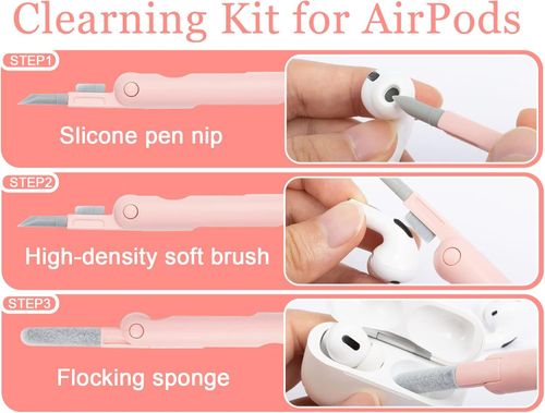 7-in-1 Electronics Cleaner Kit, Keyboard Cleaning Brush with Cleaning Spray and Keycap Puller,for Earbuds Smartphone Laptop Computer Cleaning Set