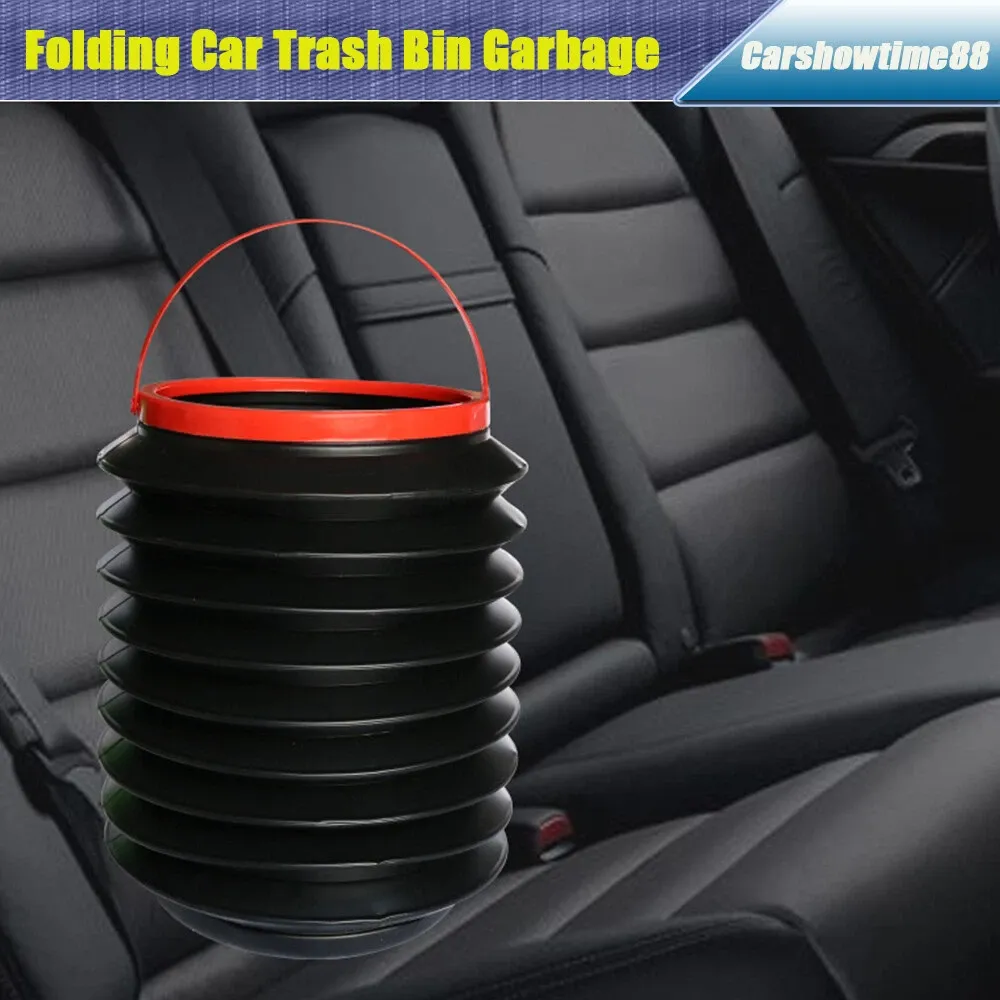 Folding Car Trash Bin Garbage Can Portable Water Storage Wash Telescopic Bucket