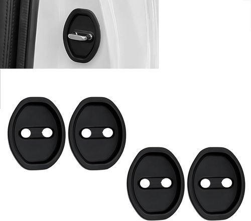 4 Pcs Car Door Lock Cover Door, Latch Lock Trim Cover, Car Decoration Parts Accessories