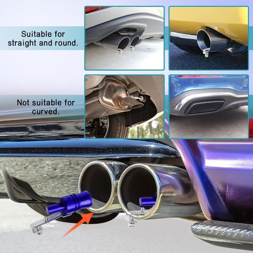 Car Turbo Whistle, Automotive Replacement Exhaust Mufflers, L Turbo Sound Exhaust Muffler Pipe Whistle Auto Roar Maker, Car Accessories Car Tail Whistle for Most Cars Displacement of 2.0-2.4