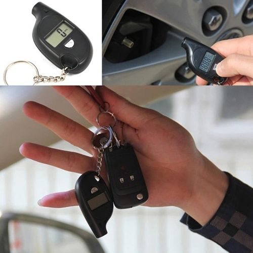 Tire Pressure Gauge Keychain Tire Tyre Air Pressure Gauge,Digital Display Measuring Car Tire Pressure Mini Tire Pressure Meter Portable Tire Pressure Tester
