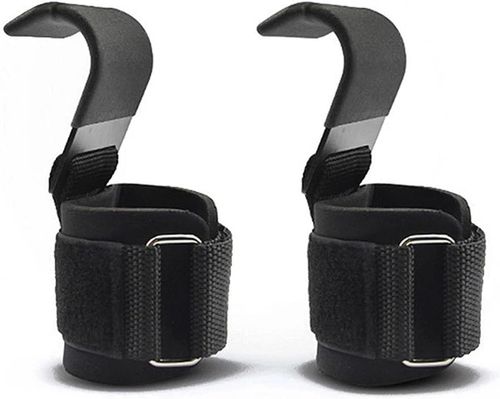 Weight Lifting Hooks Weight Lifting Hooks Hand-Bar Wrist Straps Gym Fitness Hook Weight Strap Pull-Ups Power Lifting Gloves for Weight Training for Men and Women