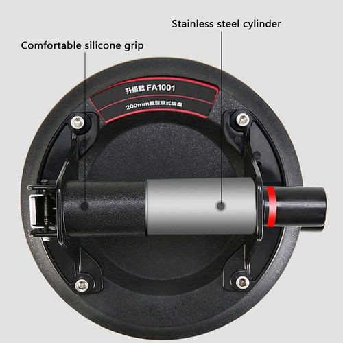 8inch Vacuum Suction Cup 200kg Bearing Capacity Heavy Duty Vacuum Lifter for Granite Glass Lifting