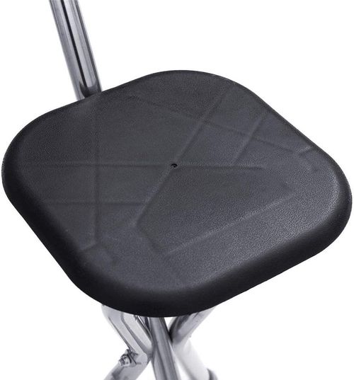 Folding Chair Folding Tripod Stool Hiking Seat Travel Camping Cane Walking Stick Fishing Chair Folding Chair Portable Chair(Black)